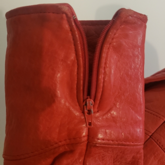 Vintage Red Leather Jacket - Picture 8 of 11